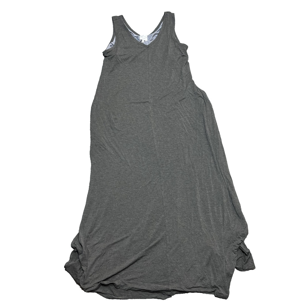 Skivys Femme Dress Womens Large Gray Maxi Tank Sleeveless Jersey Pockets Casual